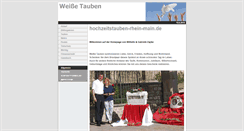 Desktop Screenshot of hochzeitstauben-rhein-main.de